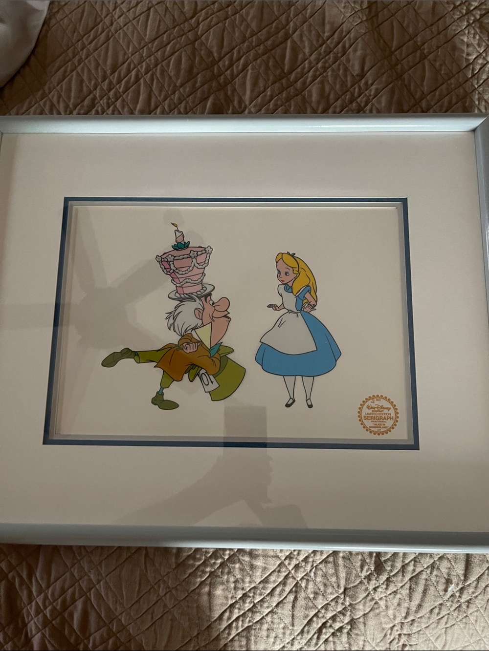 Disney Alice & Mad Hatter Framed Print - Blue, White, Green, Yellow